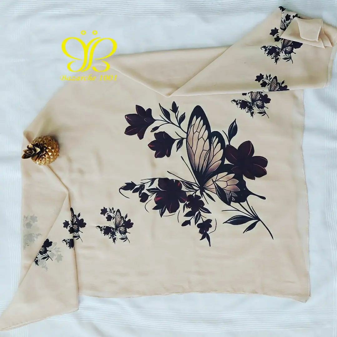 روسری حریر پروانه 