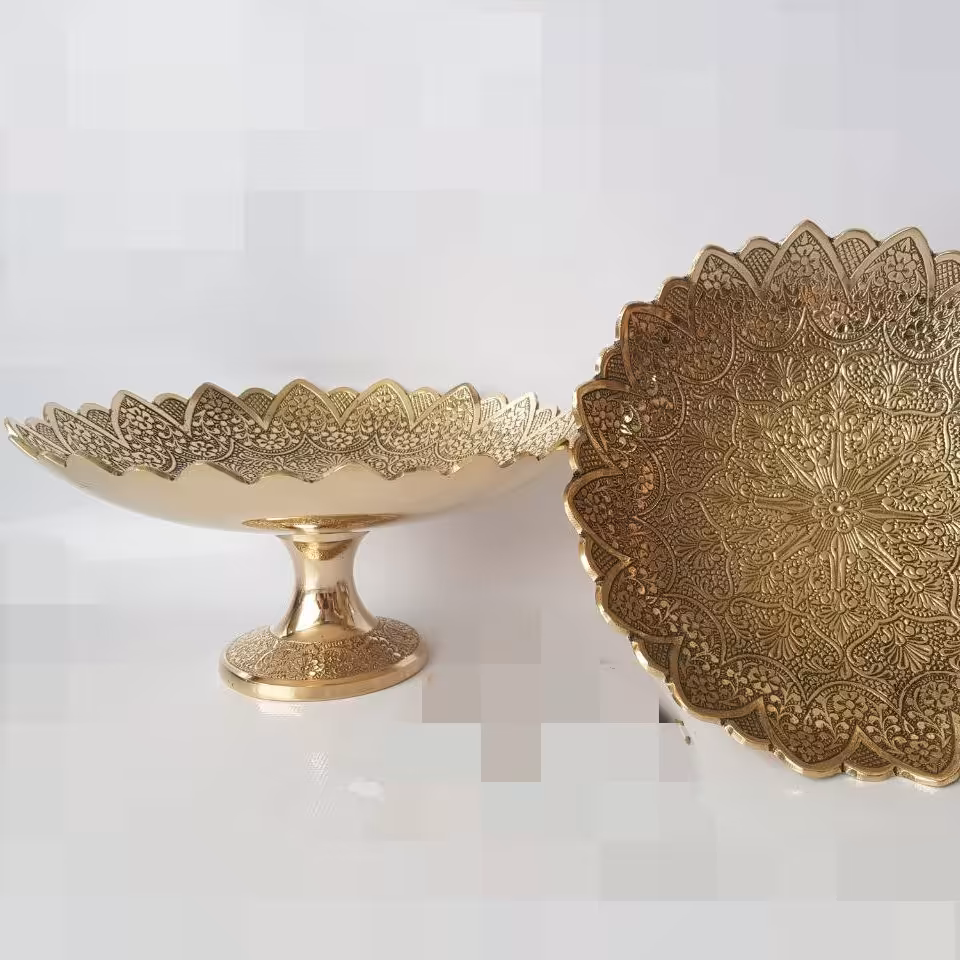 شیرینی خوری برنجی هندی سایز 2