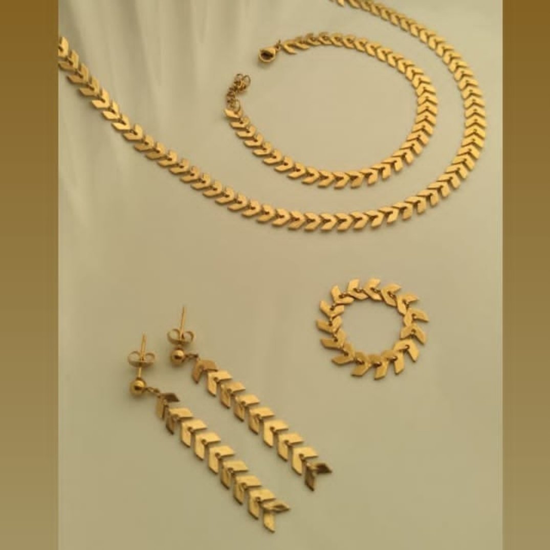 سرویس گندم استیل رنگ ثابت طلایی