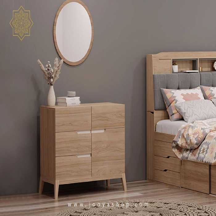 دراور پایه دار ام دی اف 4 کشو کارولین مدل DR248