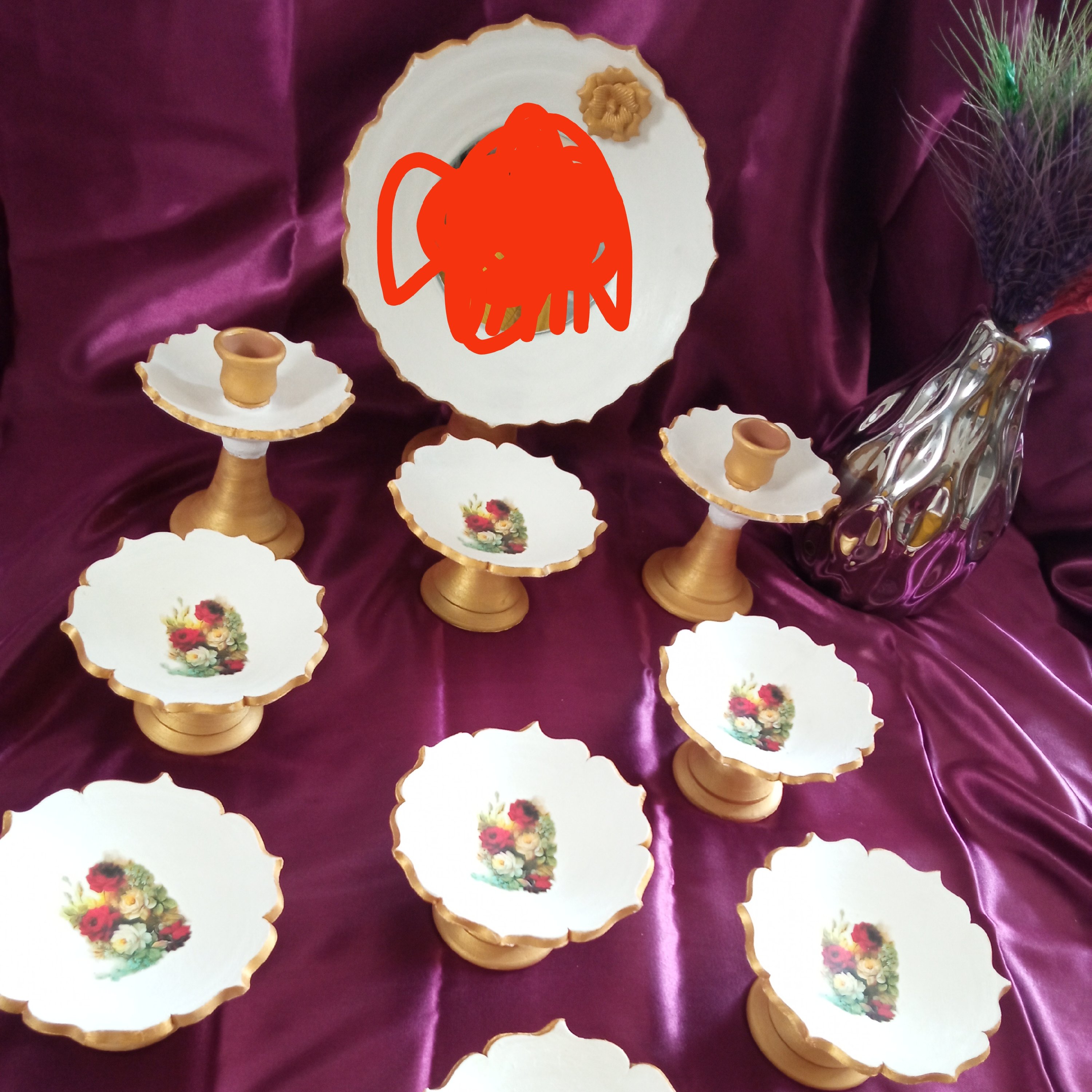 سفره هفت سین سفالی 