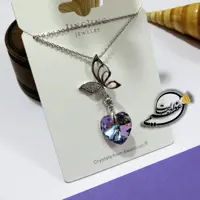 گردنبند برند Xuping مدل JingJing از جنس مس و روکش طلا بسیار زیبا با کریستال سوارسکی Swarovski تراش خورده اصلی کد 19