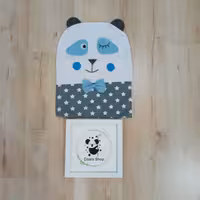 کوسن و گارد تخت طرح پاندا آبی پرشده با الیاف مرغوب کیفیت  دوخت و پارچه درجه 1