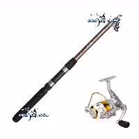 ست ماهیگیری چرخ یوموشی مدل BL6000 اسپول فلزی و چوب گانگ وی 360 سانت sea wind 