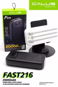 پاوربانک کالوس مدل FAST-216 با ظرفیت 20000 میلی آمپر ساعت