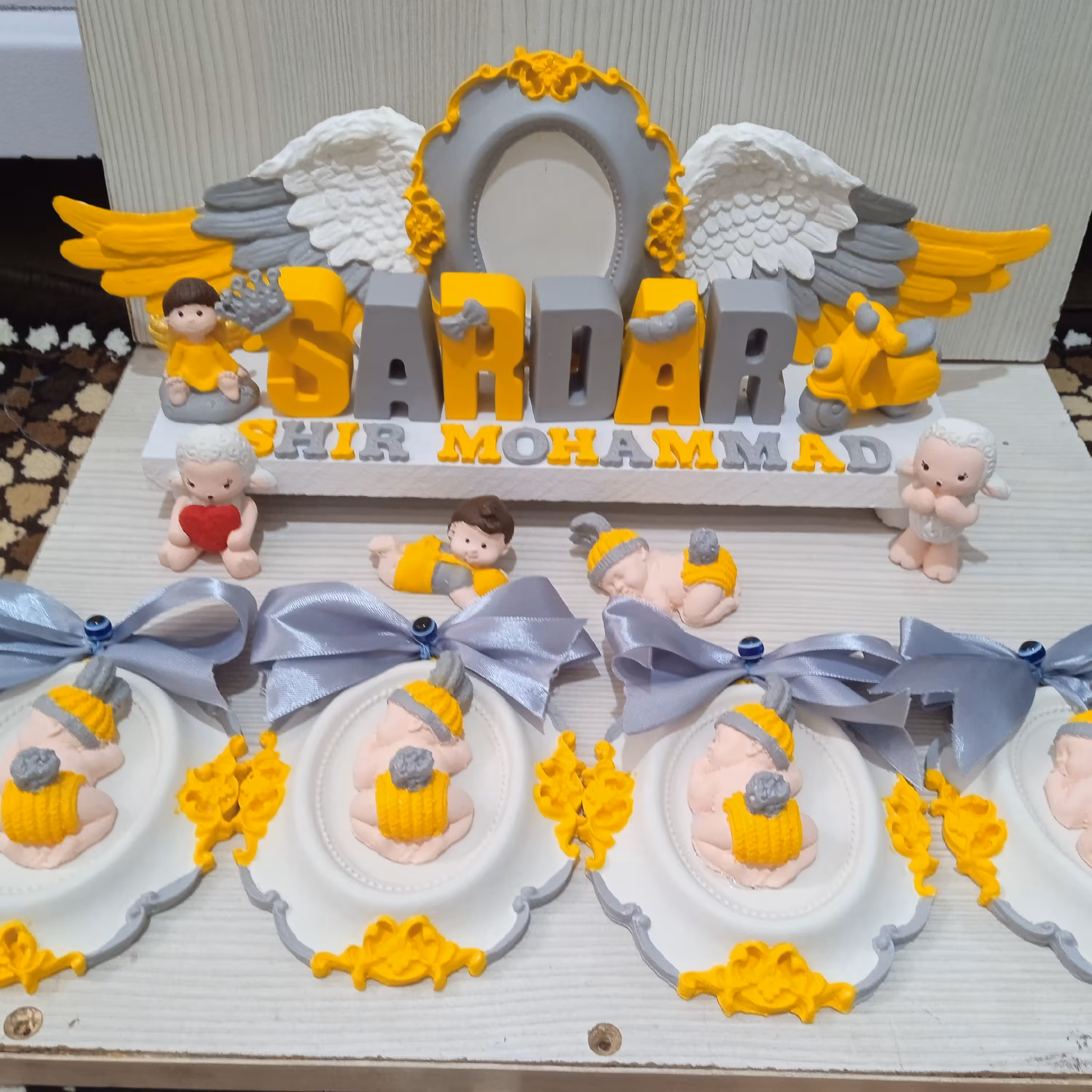 استند اسم سردار ساخته شده با پودر سنگ هنری ترک قابل شستشو 