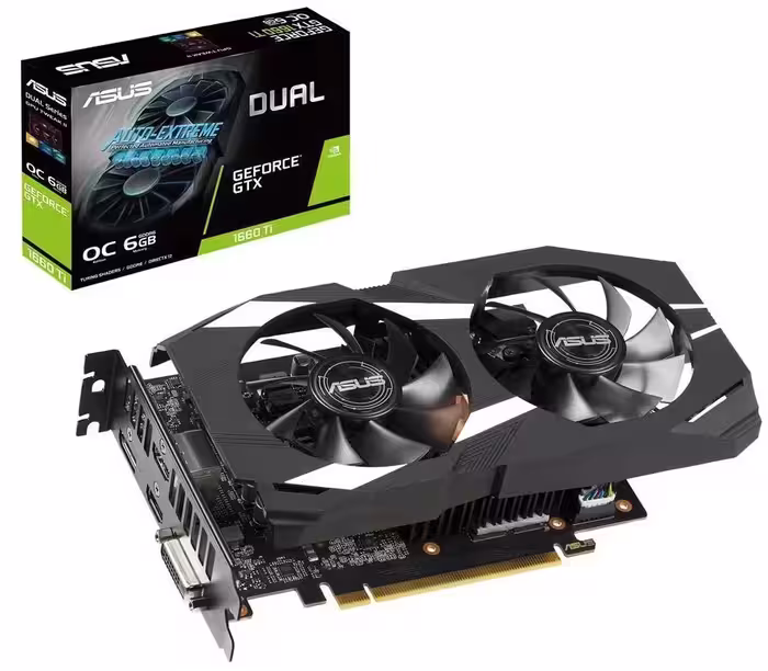 کارت گرافیک ایسوس مدل DUAL-GTX1660TI-O6G با حافظه 6 گیگابایت