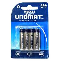 باتری نیم قلمی یونومات مدل MUSCLE HEAVY DUTY کارتی 4 عددی