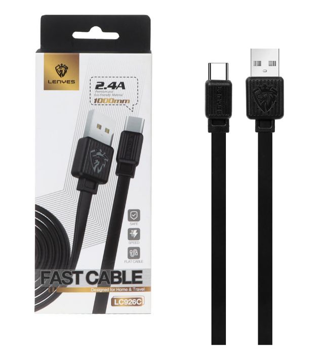 کابل شارژ فست Type-C لنیز مدل LC926C