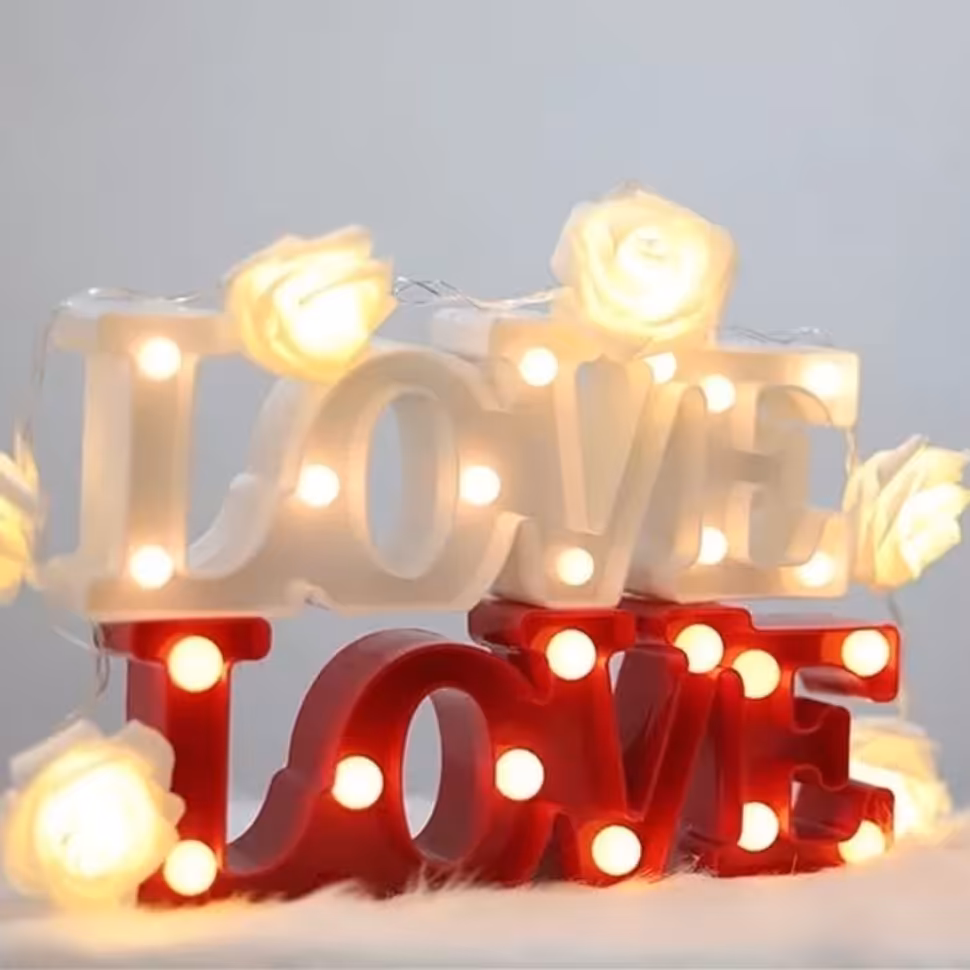 آباژور پلکسی لاو Love قرمز