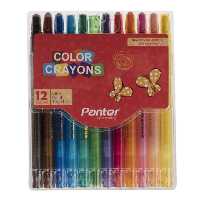 خرید مداد شمعی پیچی پنتر 12 رنگ مدل color