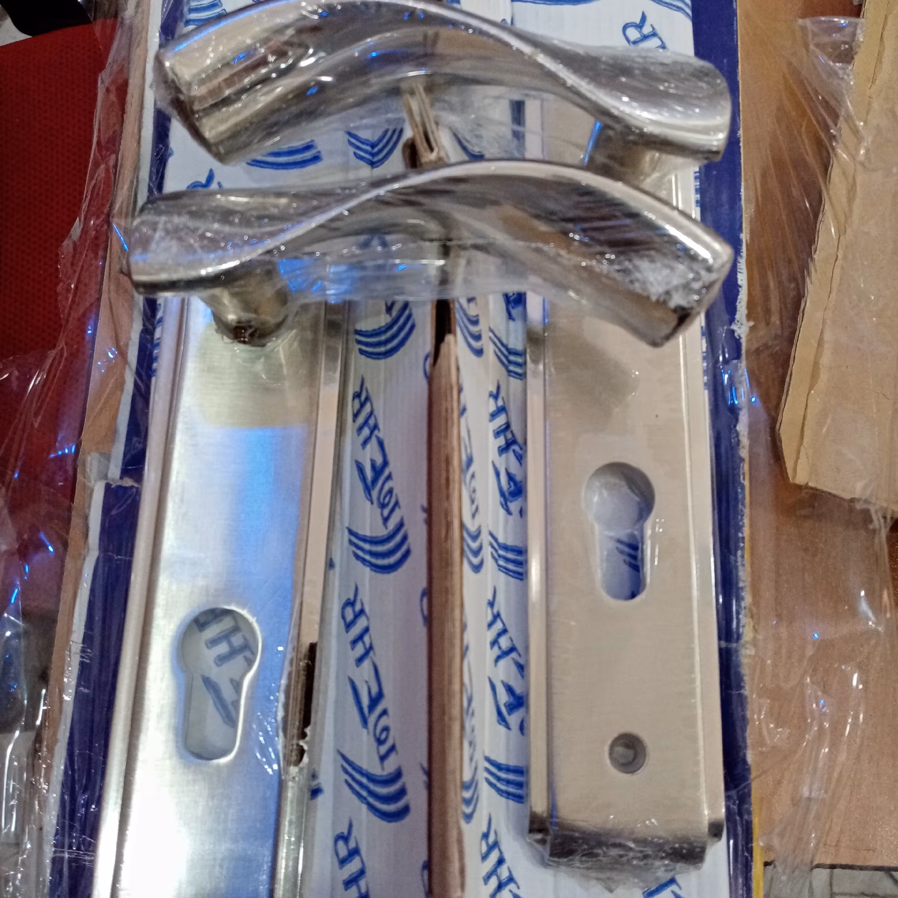 دستگیره قفل درب چوبی 2 عددی