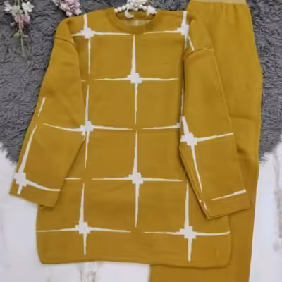 ست بافت زنانه تونیک شلوار بافت زنانه