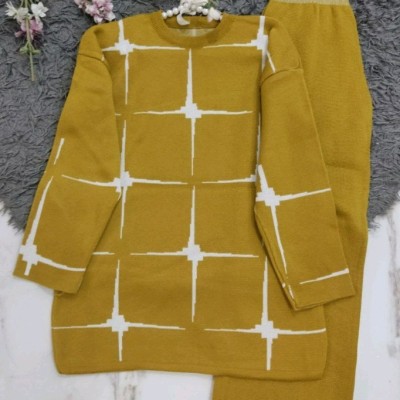 ست بافت زنانه تونیک شلوار بافت زنانه