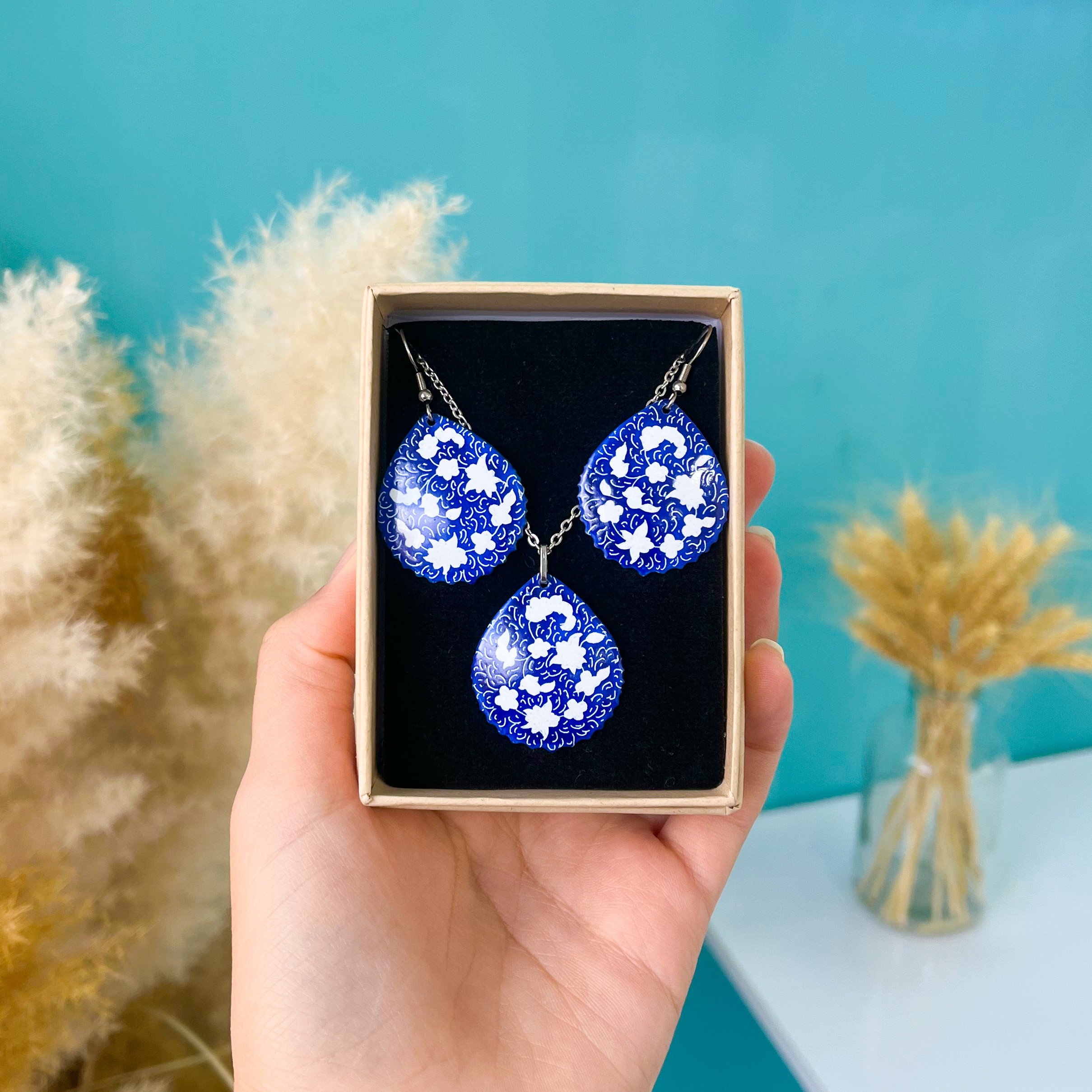 نیم ست زیورالات میناکاری