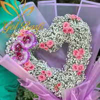 دسته گل قلبی شاپرک