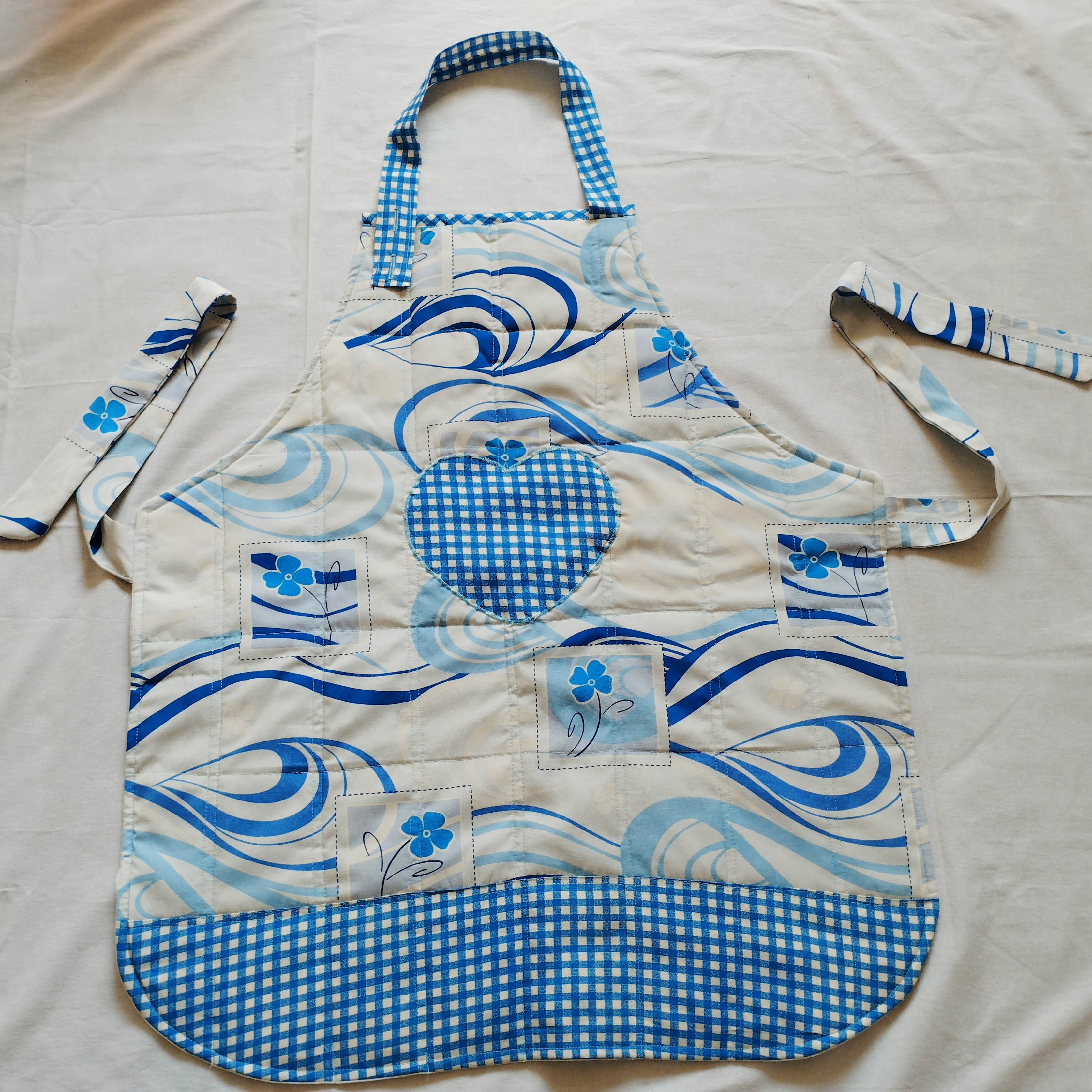 پیشبند آشپز خونه گارسونی سفارشی  4لایه یک لایه پشم شیشه یک لایه مشما 2لایه پارچه کتان نخ