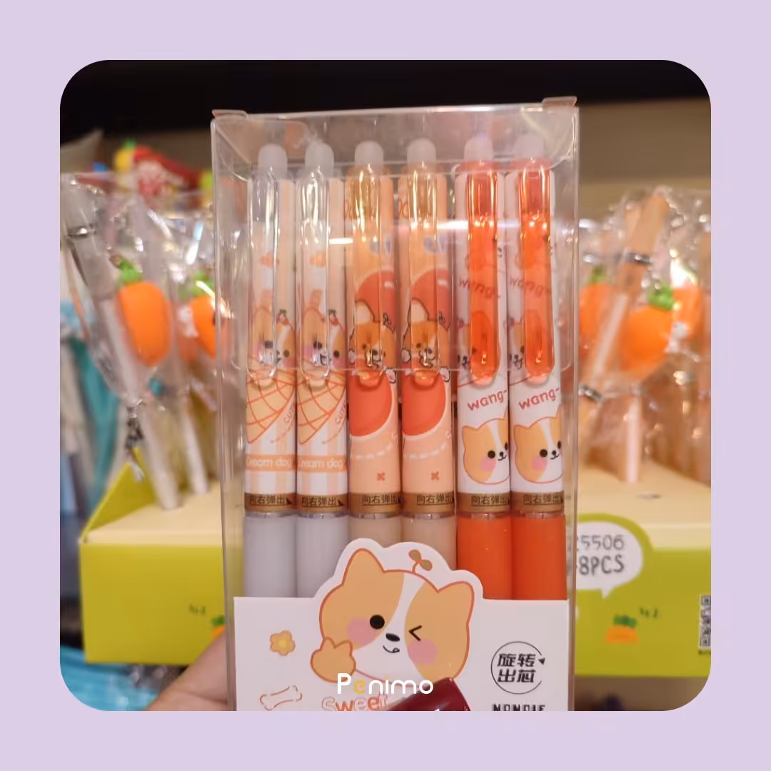 لوازم التحریر فانتزی خودکار فانتزی پاکن دار طرح روباه(قیمت هر عدد 39)