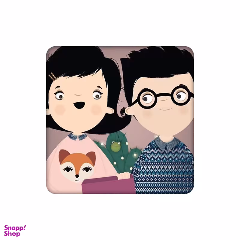 زیرلیوانی طرح زوج و روباه کد 7183809