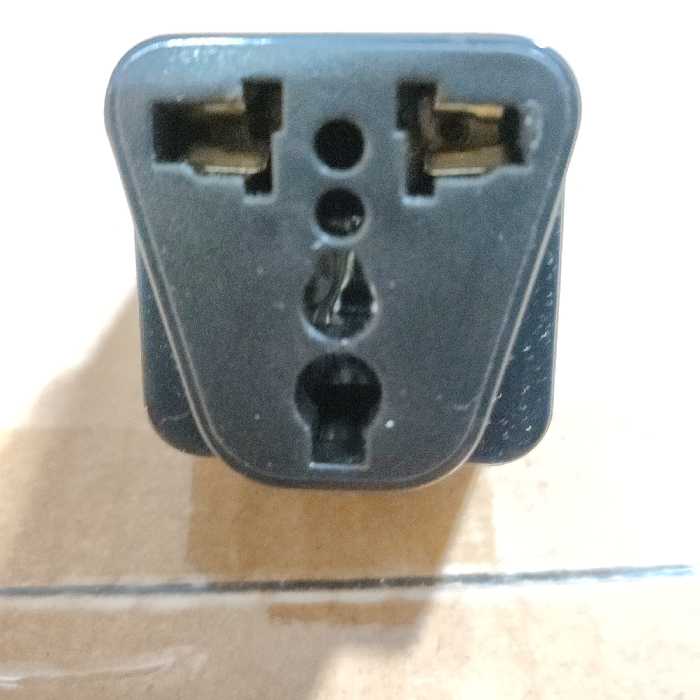 تبدیل سه شاخ به دو شاخ نارکن 16A مناسب شارژر موبایل و لپ تاب رنگ مشکی 