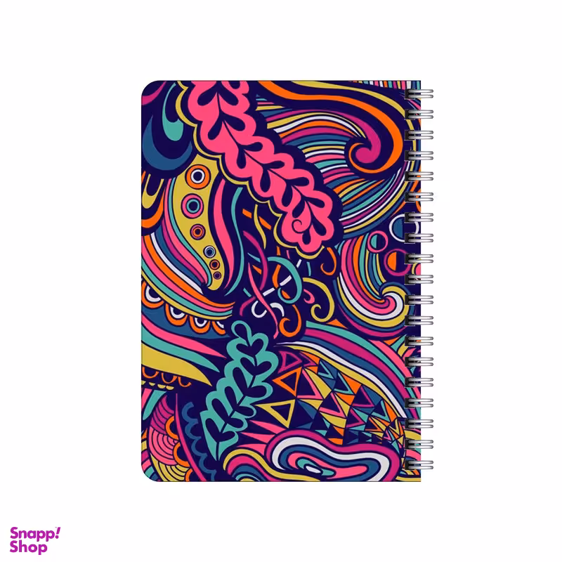 دفترچه یادداشت بامبیلیپ مدل چوبی طرح پترن رنگی رنگی کد 8196126