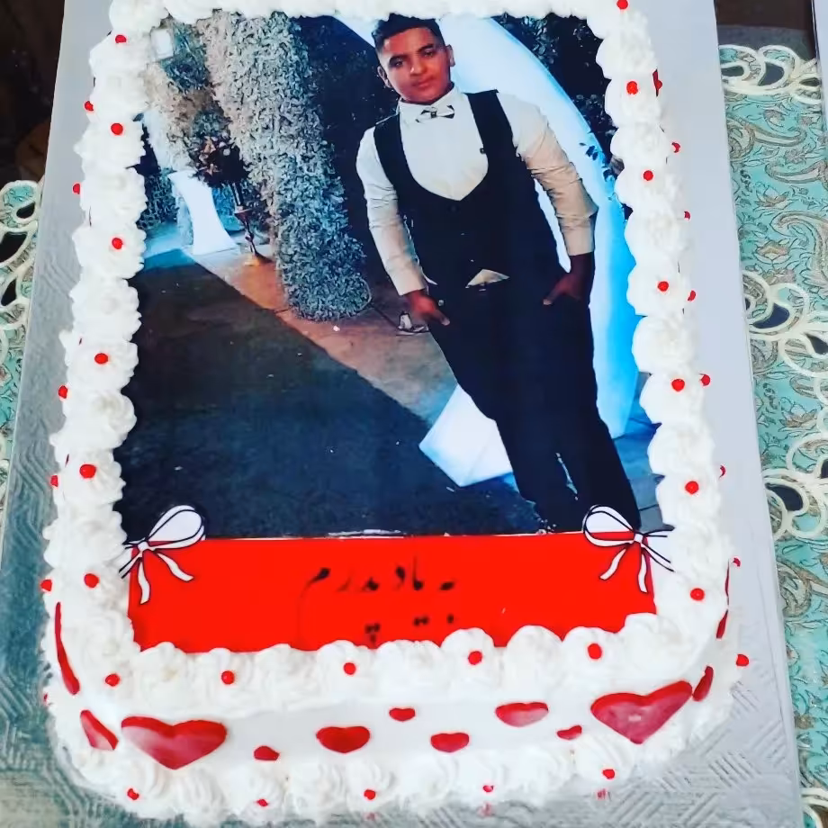 کیک چاپ خوراکی قرمز