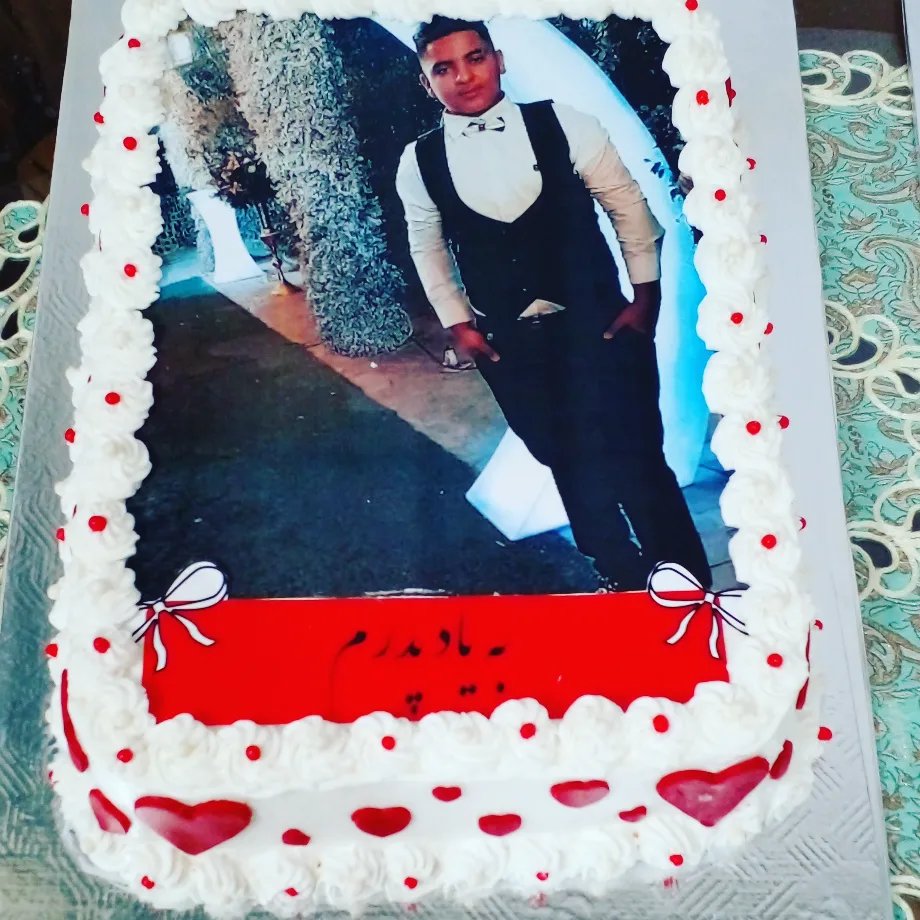 کیک چاپ خوراکی قرمز