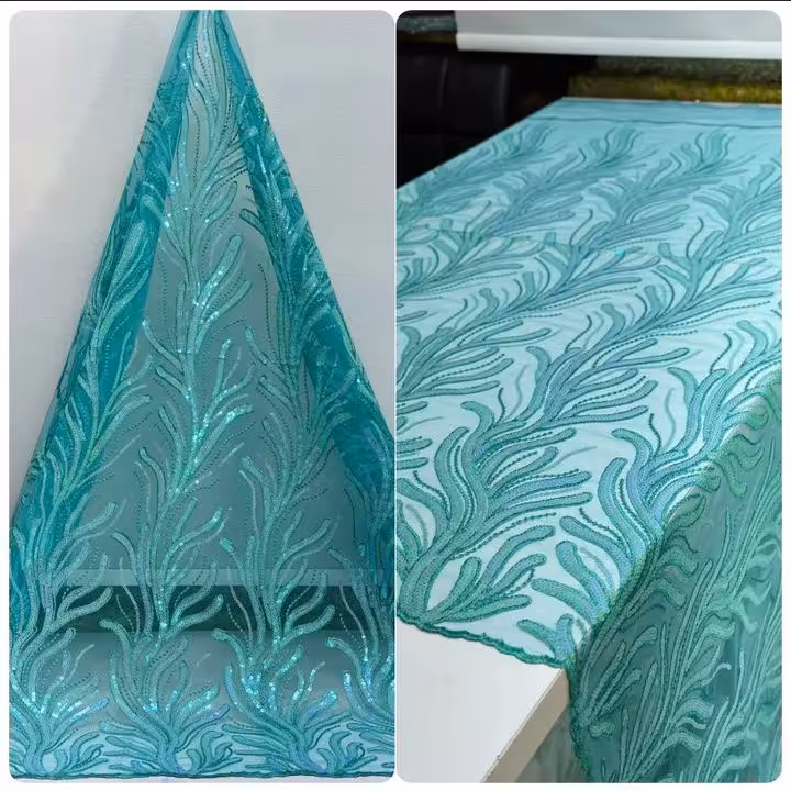 پارچه دانتل کله مورچه ای پولک دوزی