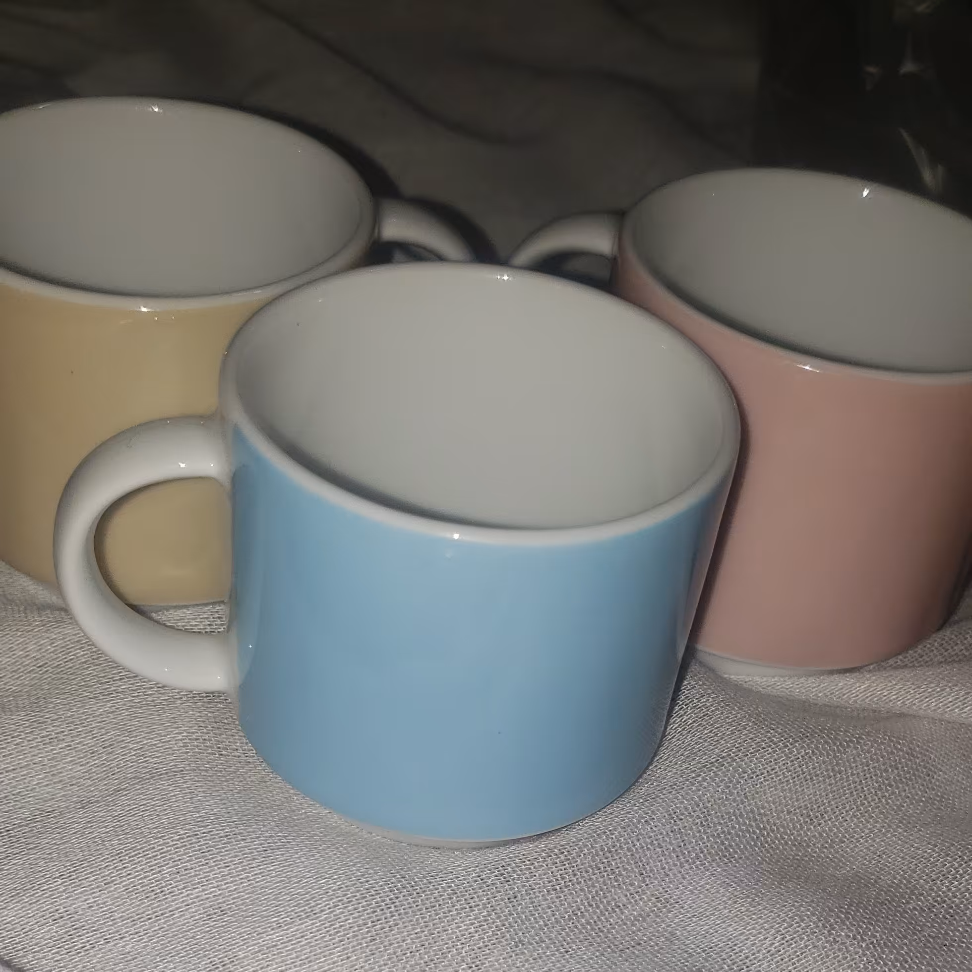 فنجان قهوه خوری فرم اس 6 پاستل در رنگهای آبی صورتی کرم