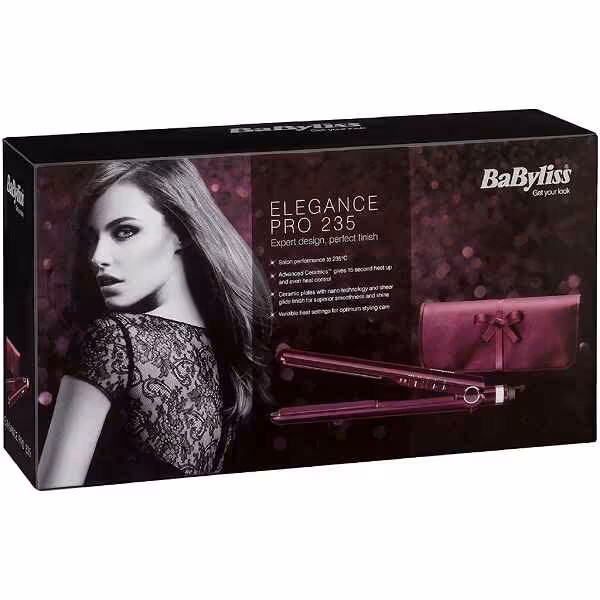 پک اتوموی بابلیس BABYLISS مدل الگانس پرو ELEGANCE PRO 235 | صفحه سرامیکی با فناوری نانو