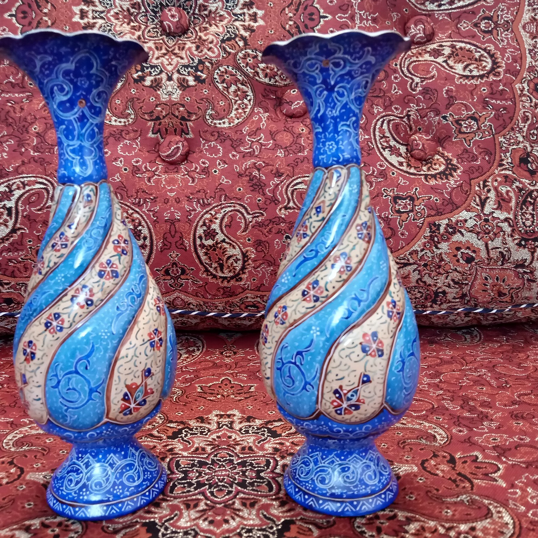 جفت گلدان میناکاری کد 03