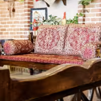 ست 5 تکه پشتی سنتی طرح سالار رنگ قرمز 