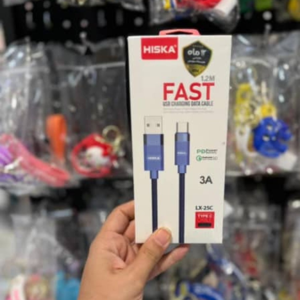 کابل شارژ تایپ سی هیسکا 3 آمپر کیفیت بی نظیر Hiska 