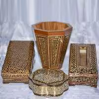 ست سطل زباله جا دستمالی جا قاشقی شکلات خوری