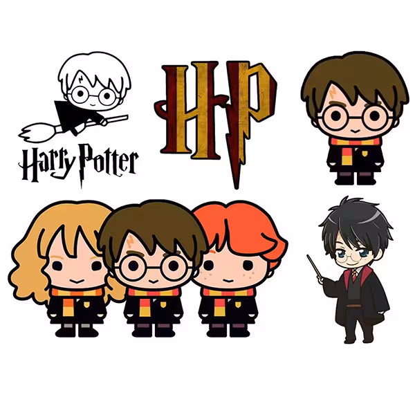 استیکر لپ تاپ طرح هری پاتر مجموعه 5 عددی