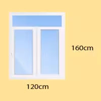 پنجره دوجداره upvc تک حالته با کتیبه با پروفیل سانبل (پس کرایه و هزینه ارسال در 