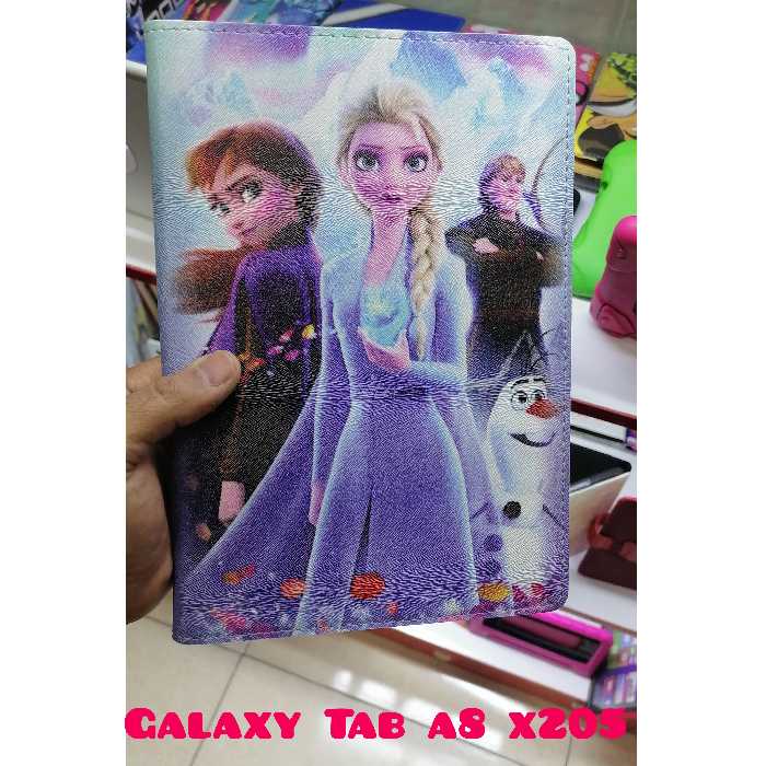 کیف کلاسوری طرحدار السا و آنا مناسب تبلت Galaxy Tab a8 x205
