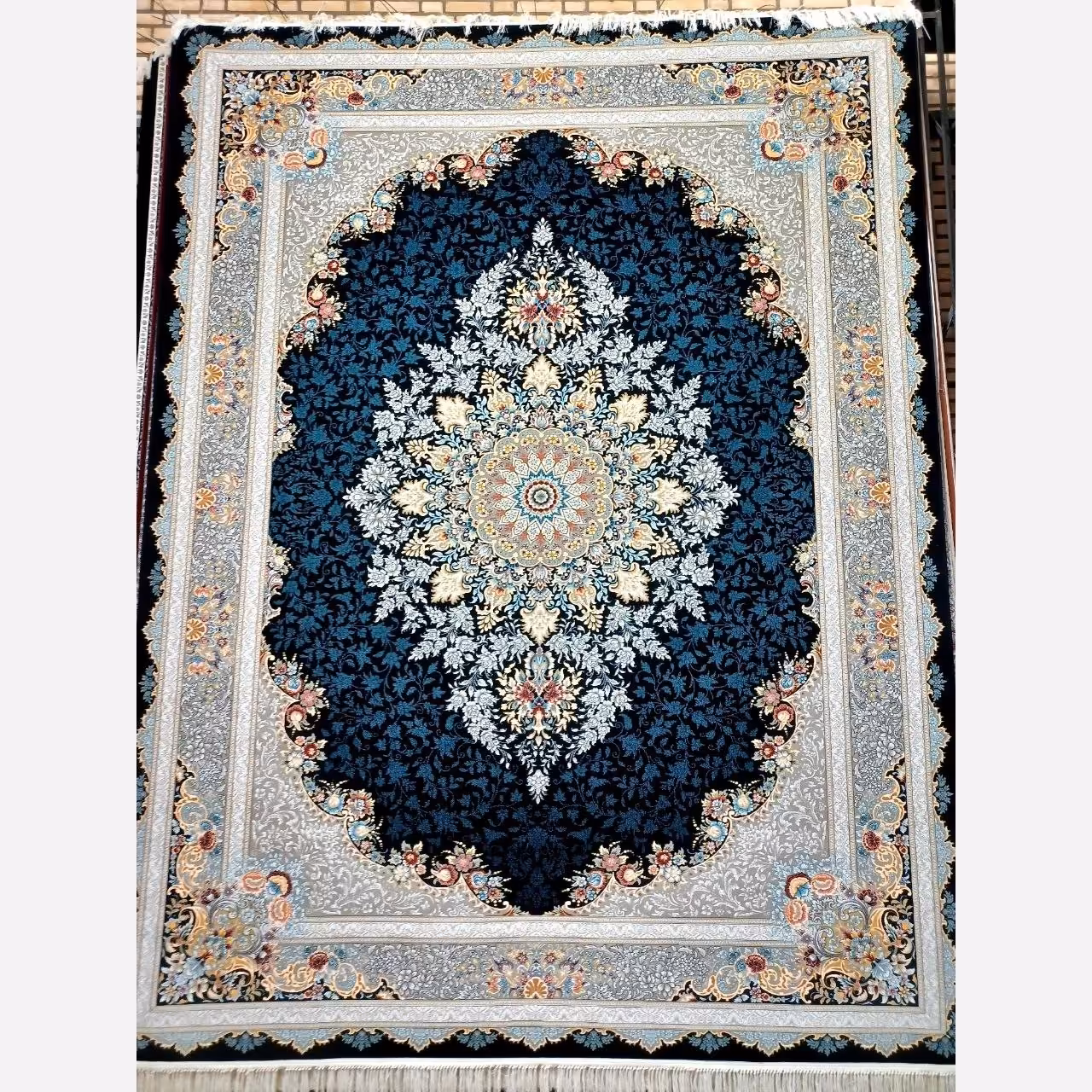 فرش نسیم سرمه ای و فیلی (ارسال رایگان)