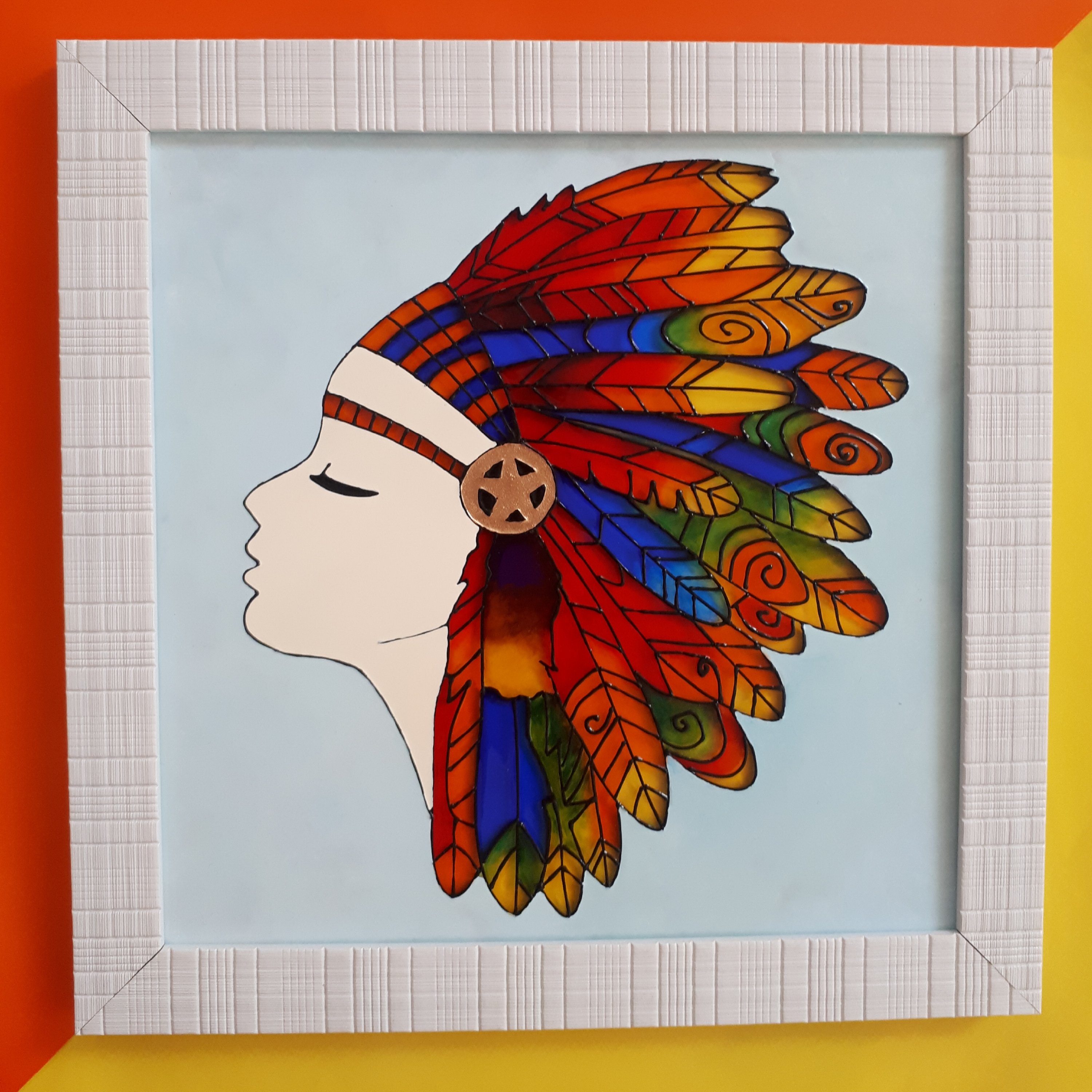 تابلو ویترای سرخ پوست