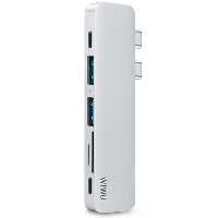 هاب 7 پورت WIWU مدل Type-C ویوو مدل T8 نقره ای - Hiapple.ir