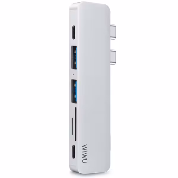 هاب 7 پورت WIWU مدل Type-C ویوو مدل T8 نقره ای - Hiapple.ir