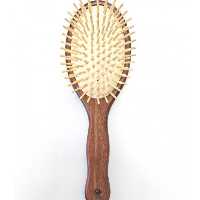 برس مو چوبی بیضی شکل رز Rose Wooden Hair Brush