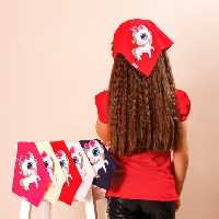 دستمال سر سایز کوچک طرح چاپی و طرح گلدوزی شده کیفیت عالی