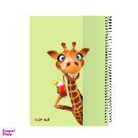 دفتر مشق 60 برگ پدیده نقش طرح Happy Giraffe