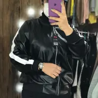 کاپشن  چرم زنانه و دخترانه کوتاه 