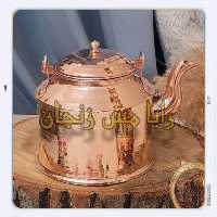 کتری مسی - مدل راسته  ( ظرفیت 2  لیتری )دسته مسی - فروشگاه رایا مس زنجان