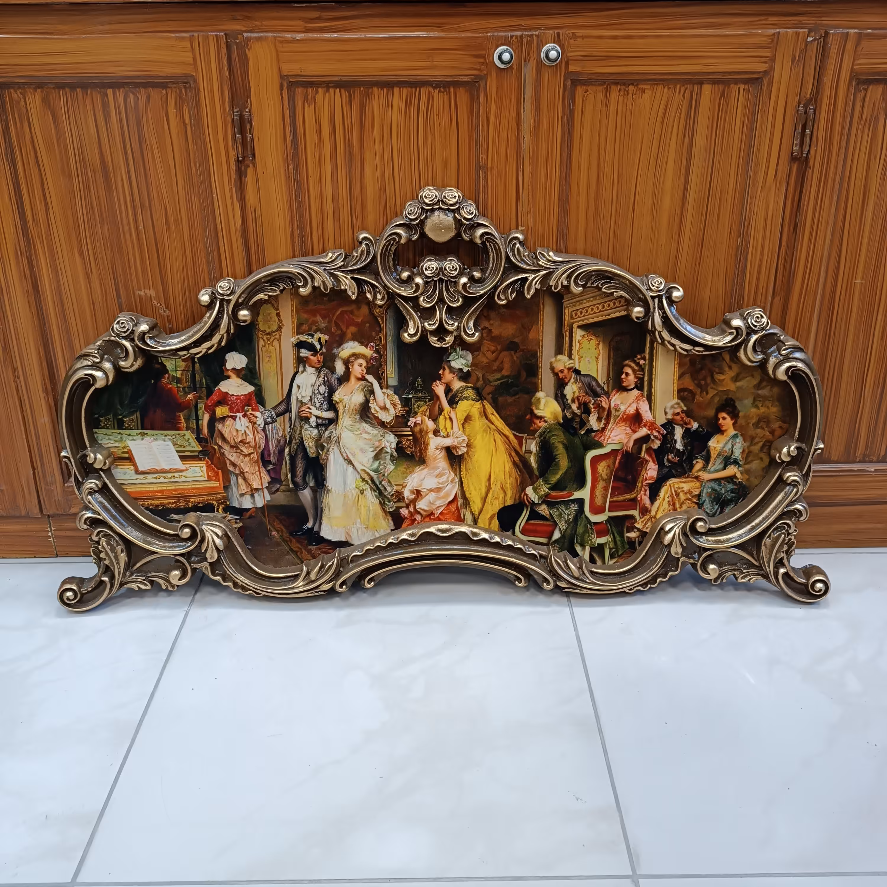 تابلو مخمل شومینه