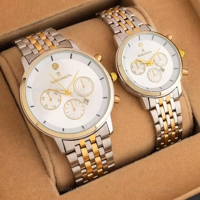 ست ساعت رومانسون طرح  سه موتور  کیفیت قوی با جعبه و ارسال رایگان 