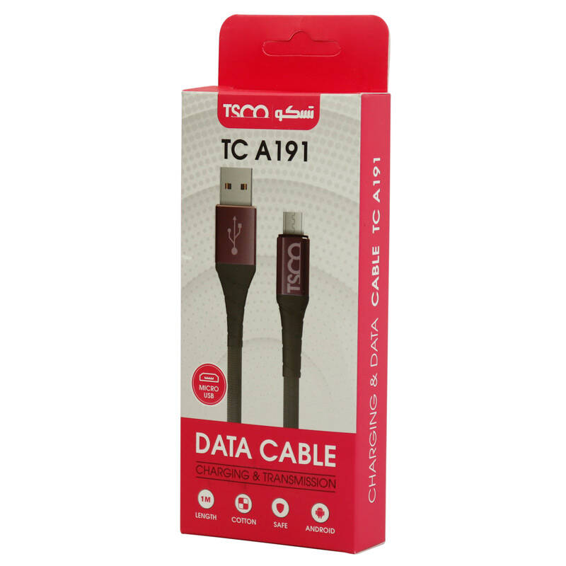 کابل تبدیل USB به microUSB تسکو مدل TC A191 طول 1 متر