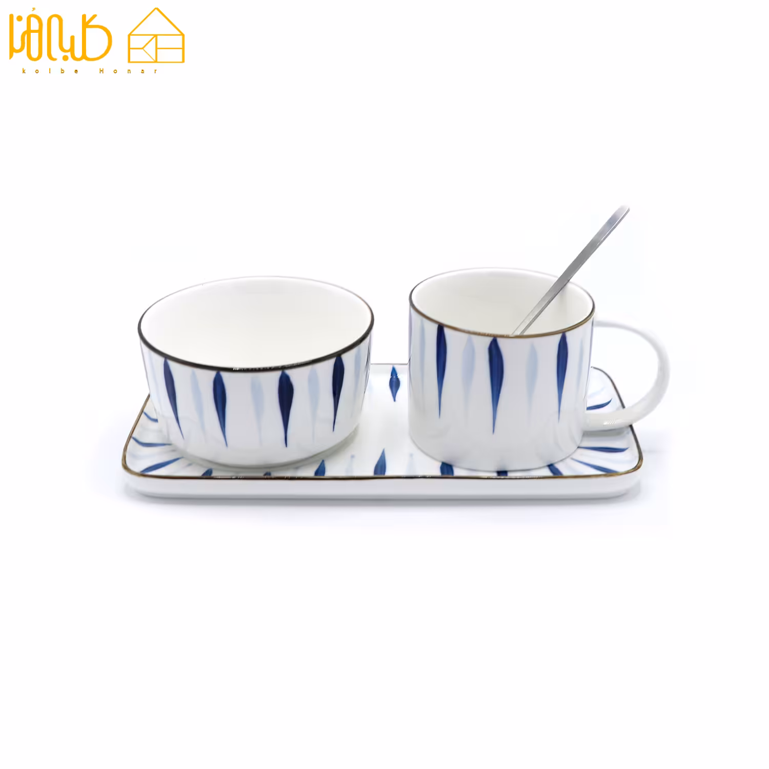 ست ظرف غذاخوری خط آبی 188